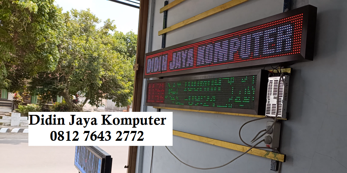 <p>Jadwal sholat otomatis led hijau dan merah ukuran 20x132cm dan running text dengan led RGB ukuran 20x164cm. Gratis Biaya pemasangan dan juga gratis biaya pengiriman. Garansi selama 1 tahun dengan syarat dan ketentuan berlaku.&nbsp;&nbsp;</p>